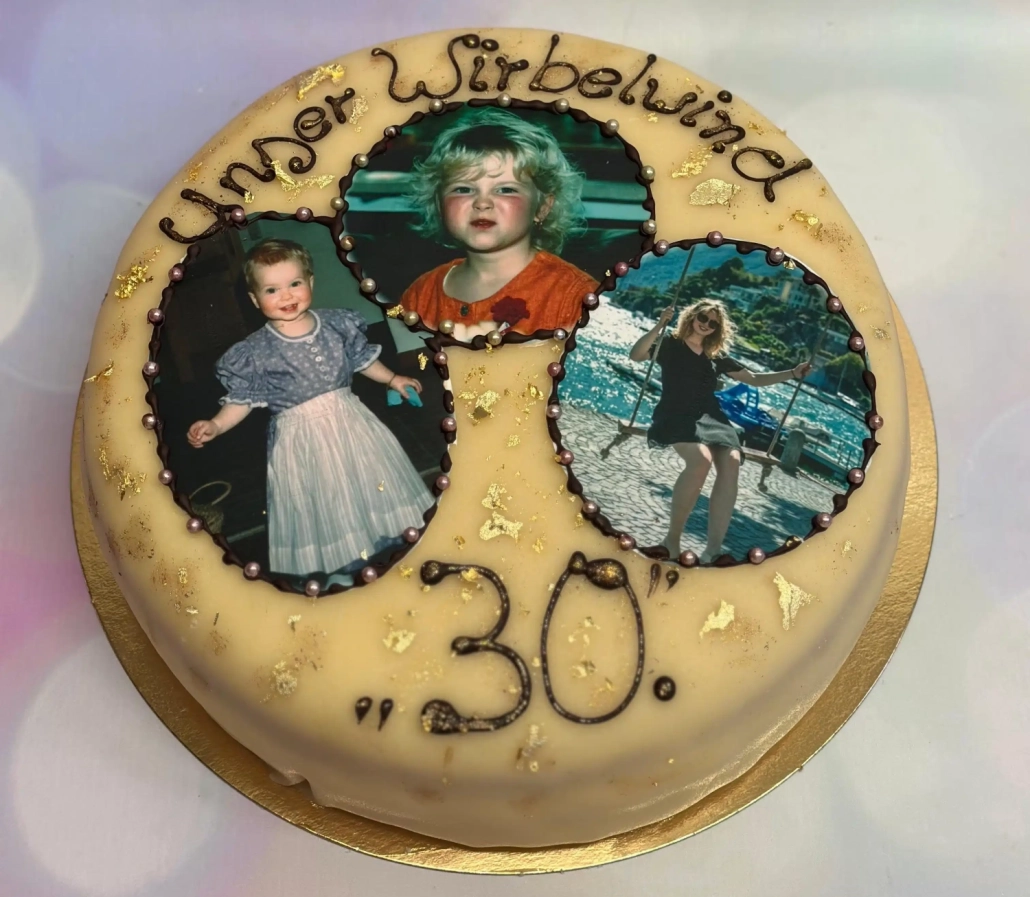 Fotodruck auf Torte zum 30. Geburtstag